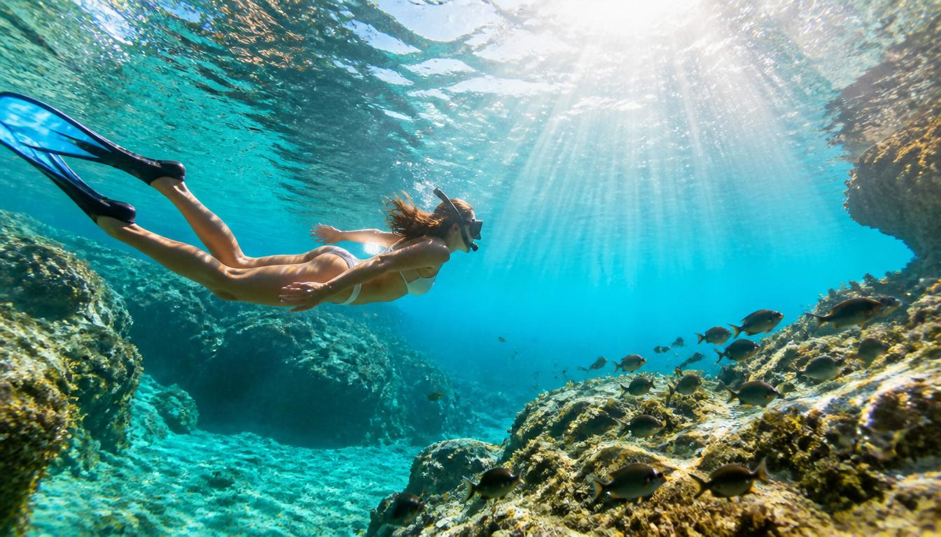 Snorkeling in acque cristalline